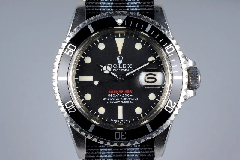 Best men’s watches with easy-to-read digital displays for functionality and clarity-1969 Rolex Red Submariner 1680 Mark IV Dial