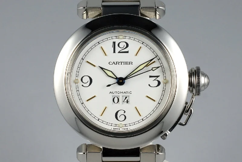 Best men’s watches with bold, oversized cases for a statement-making accessory-Cartier Pasha ‘C’ 2475 White Dial