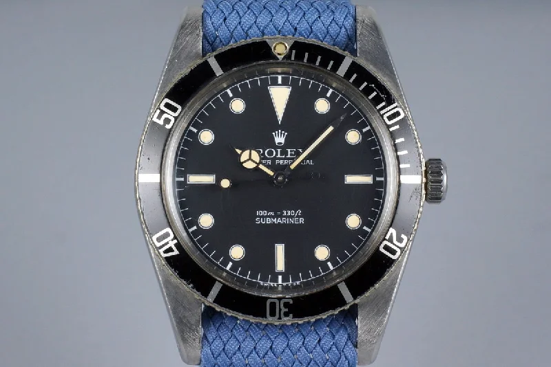 Men’s watches with intricate skeleton dials for a unique and visually stunning design-1958 Rolex Submariner 5508 Service Dial