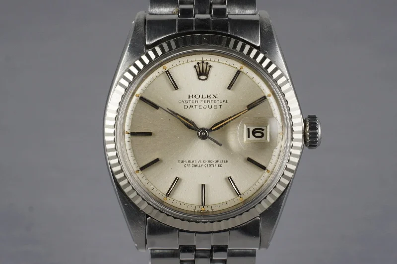 Vintage-inspired men’s watches with retro designs for a classic, timeless style-1964 Rolex DateJust 1601 Silver Dial