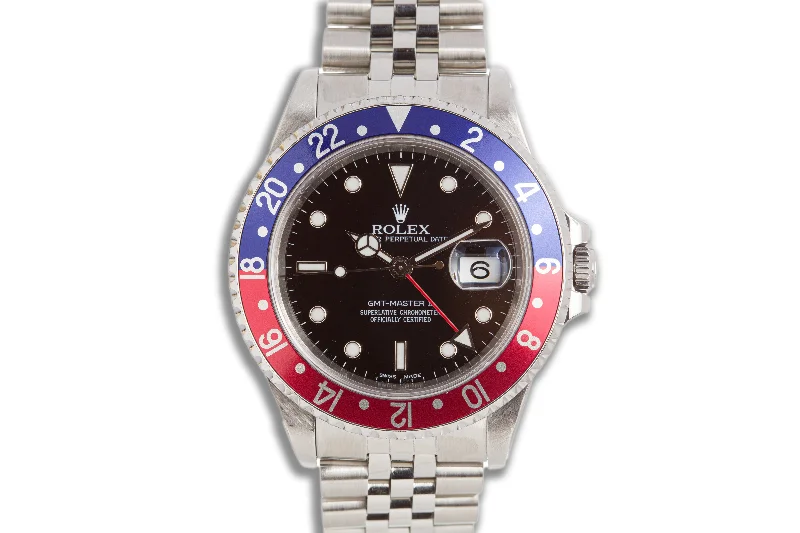 Best men’s watches with bold, oversized cases for a statement-making accessory-1997 Rolex GMT Master II Pepsi 16710 with Jubilee Bracelet