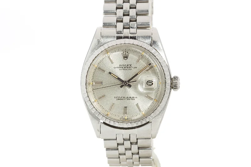 Best men’s watches with date and day functions for added practicality and convenience-1973 Rolex Datejust Silver Sigma Dial Box, Papers & Hangtag