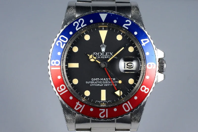 Best men’s watches with easy-to-read digital displays for functionality and clarity-1983 Rolex GMT 16750 Matte Dial