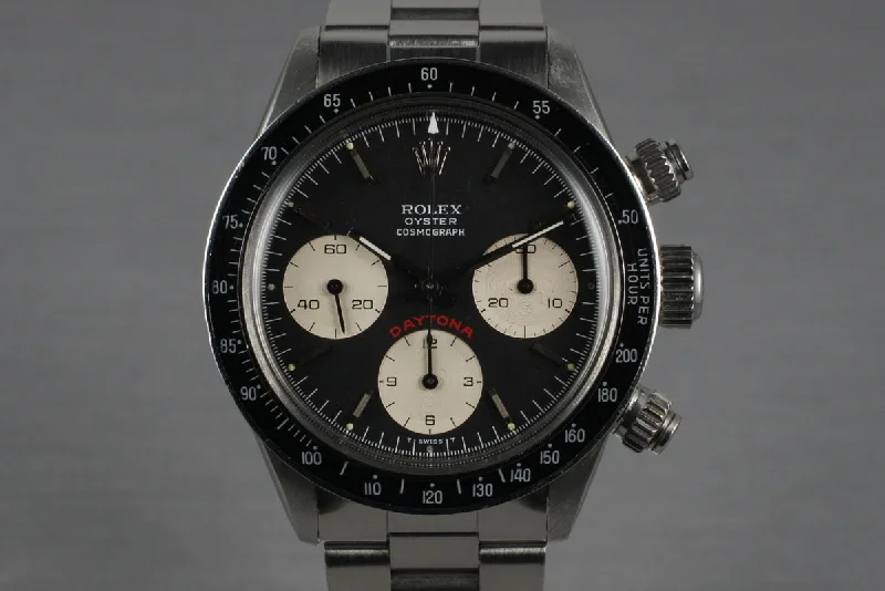 Men’s watches with sapphire glass for scratch resistance and clear visibility in all conditions-1979 Rolex Daytona 6263 with Black Big Red Daytona Dial