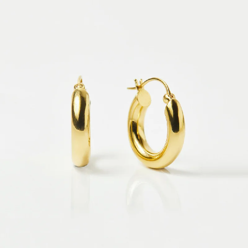 Best hoop earrings with geometric cuts for a sharp, modern appeal-Medium Luxe Chunky Hoop Earrings