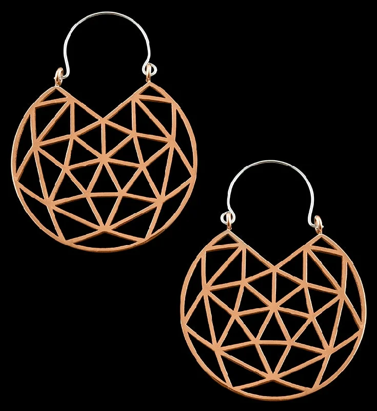 Hoop earrings with artistic filigree designs for an intricate, delicate finish-20G Rose Gold Speculum Hangers - Earrings