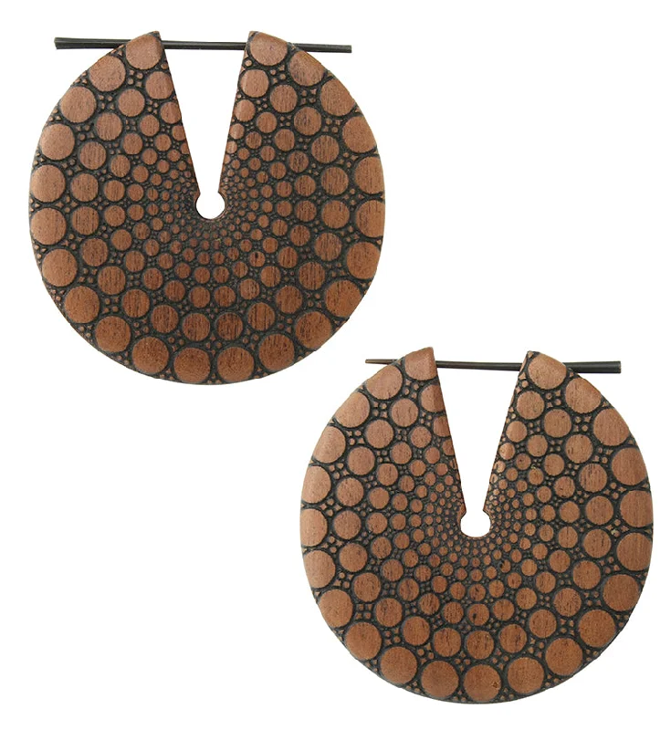 Best hoop earrings with vintage coins for a retro, antique-inspired style-Amplify Saba Wood Disk Earrings