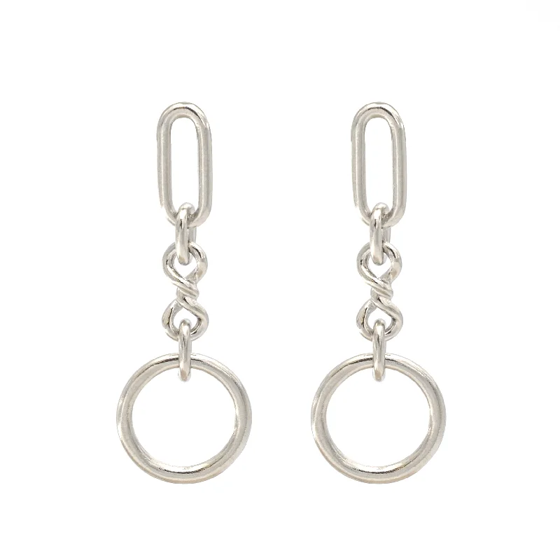 Hoop earrings with hearts for a sweet and romantic gesture-Ash Earrings