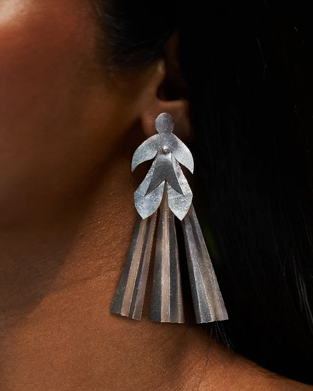 Large hoop earrings for a bold and statement-making fashion accessory-Athena Earrings - Silver