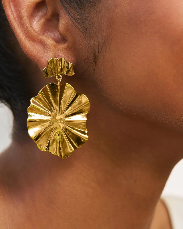 Best hoop earrings with blackened metal for an edgy and bold appearance-Bloom Earrings - Gold