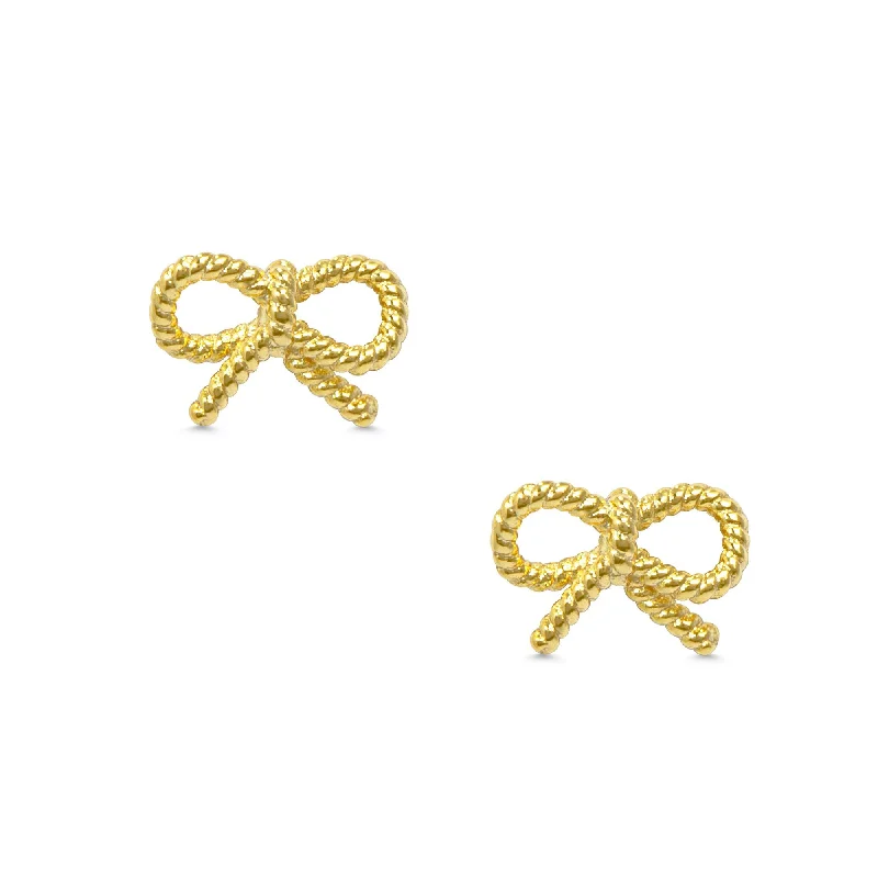 Best hoop earrings with sterling silver for an affordable and chic design-Bow Twist Studs