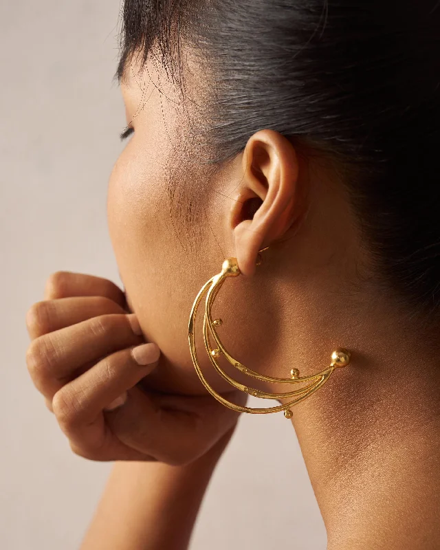 Best hoop earrings with gold for a luxurious and timeless look-Celestial Hoops - Gold