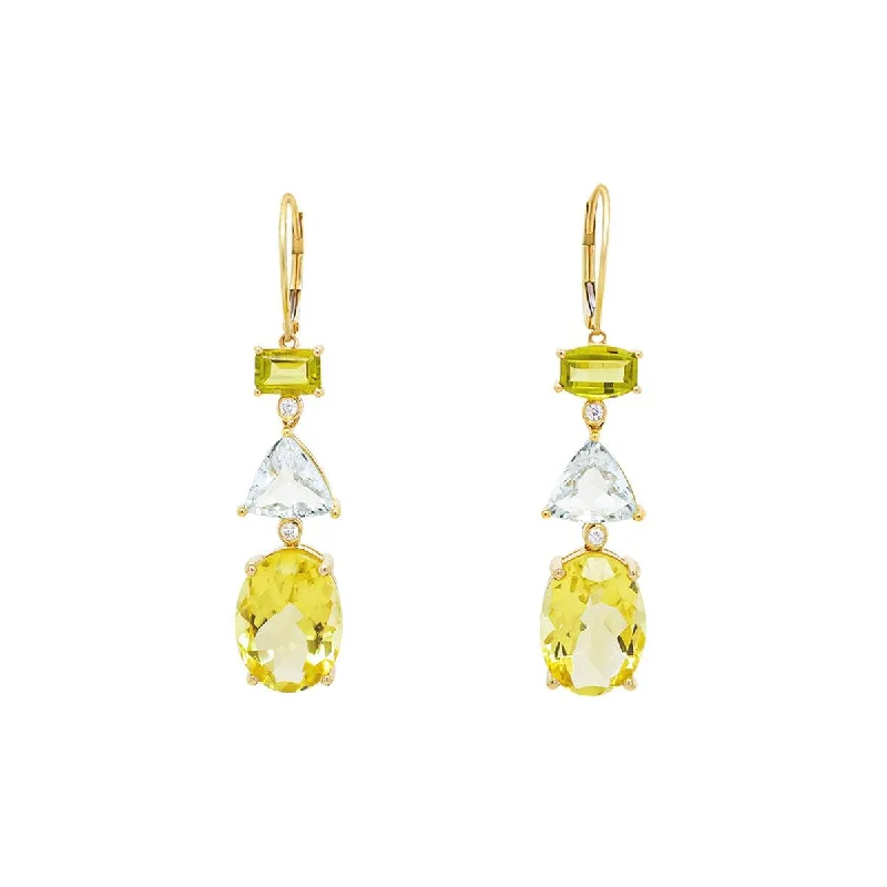 Best hoop earrings with cubic zirconia for a budget-friendly, dazzling look-Citrus Sky Serenity Earrings | 3.20GMS 14.44TCW