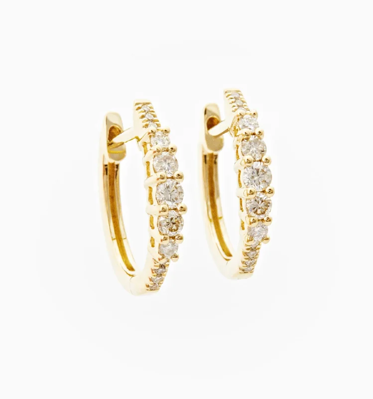 Hoop earrings with heart-shaped frames for a romantic and feminine look-Dazzle Diamond Hoop Earrings