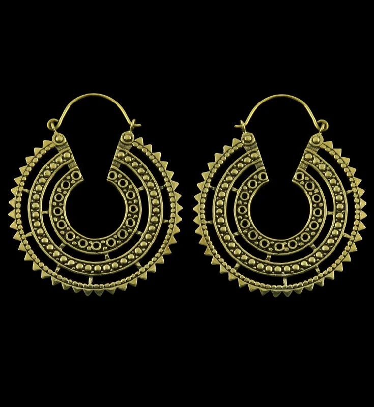 Best hoop earrings with asymmetrical designs for a fashion-forward, avant-garde look-Descend Brass Hangers