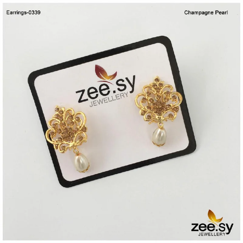 Best hoop earrings with sparkling cubic zirconia for a brilliant, budget-friendly effect-Earrings-0339