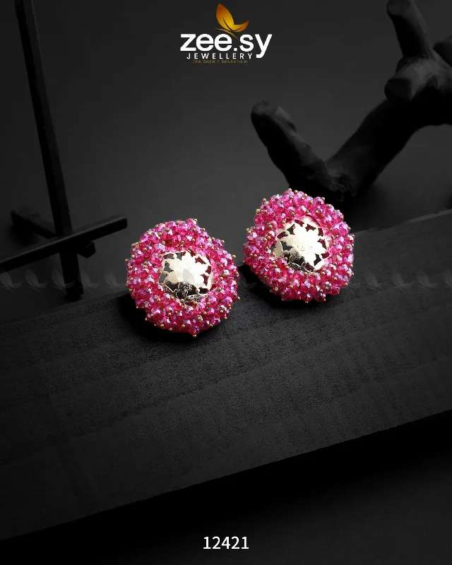 Hoop earrings with faceted crystals for added sparkle and shine-Earrings-0326