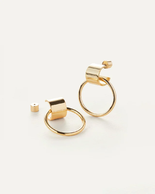 Hoop earrings with dangling charms for a playful and fun look-Faye Knockers