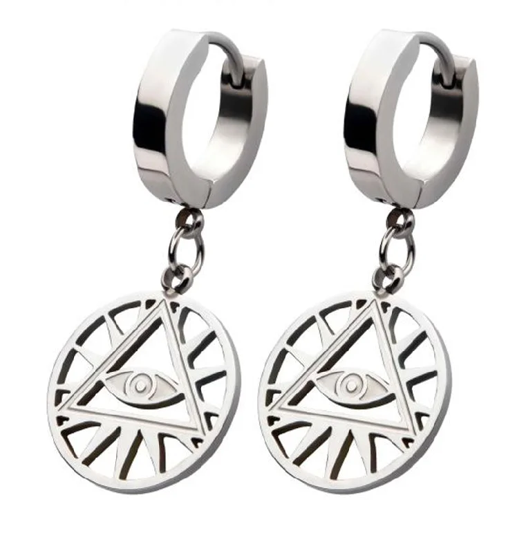 Best hoop earrings with matte finish for a sophisticated, understated design-Illuminati Stainless Steel Huggie Earrings