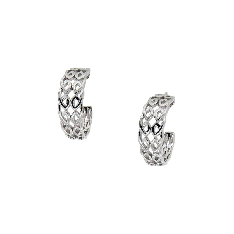 Best hoop earrings with Swarovski crystals for added sparkle and luxury-Silver Bridge Post Earrings