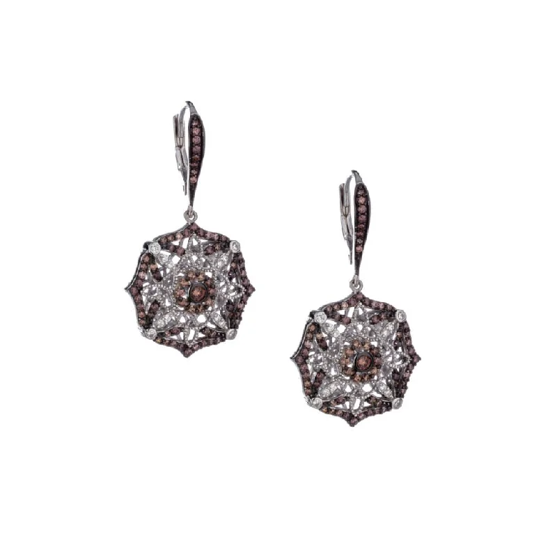 Best hoop earrings with sparkling cubic zirconia for a brilliant, budget-friendly effect-Silver Night & Day Scalloped Earrings