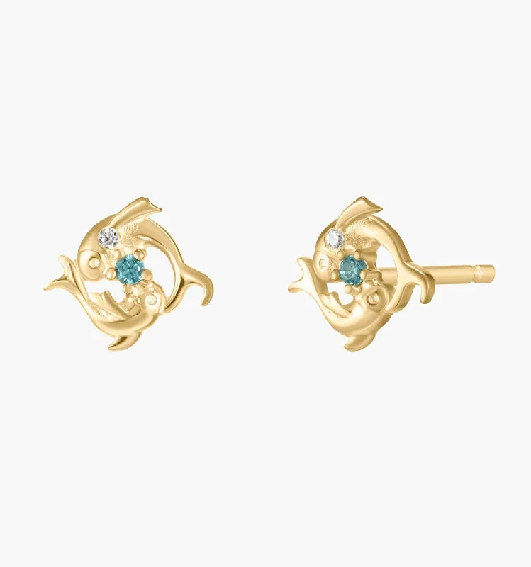 Best hoop earrings with floral designs for a feminine and delicate look-Pisces Earrings