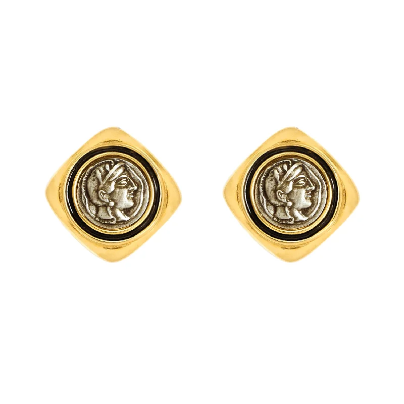 Hoop earrings with leather accents for a sleek and bold combination-Federico Earrings