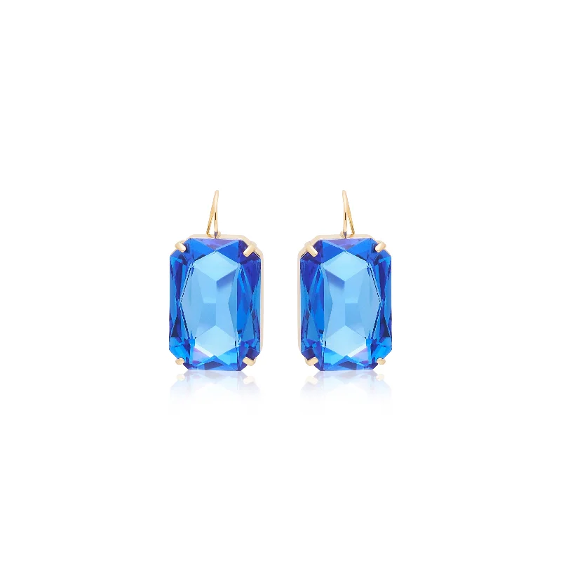 Best hoop earrings with geometric cuts for a sharp, modern appeal-Sapphire Hook Earrings