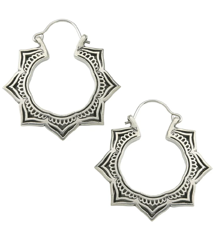 Best hoop earrings with asymmetrical designs for a fashion-forward, avant-garde look-Suavity White Brass Hangers / Earrings