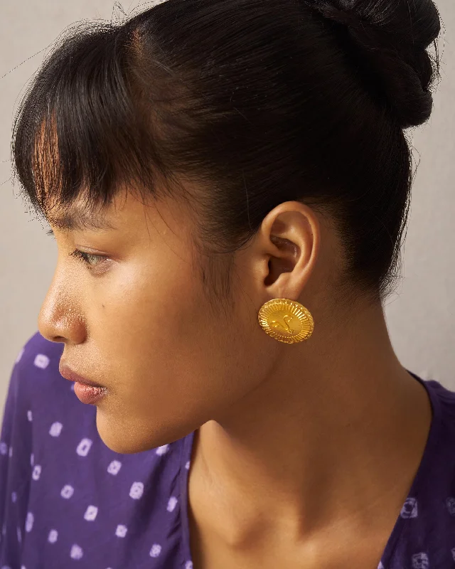 Best hoop earrings with detachable studs for a versatile and adjustable accessory-Sunray Studs - Gold