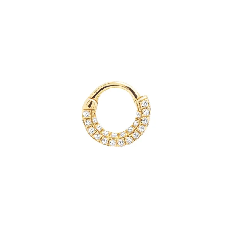 Best hoop earrings with cubic zirconia for a budget-friendly, dazzling look-The Rook Lock Hoop | .3GMS .2CT | Single