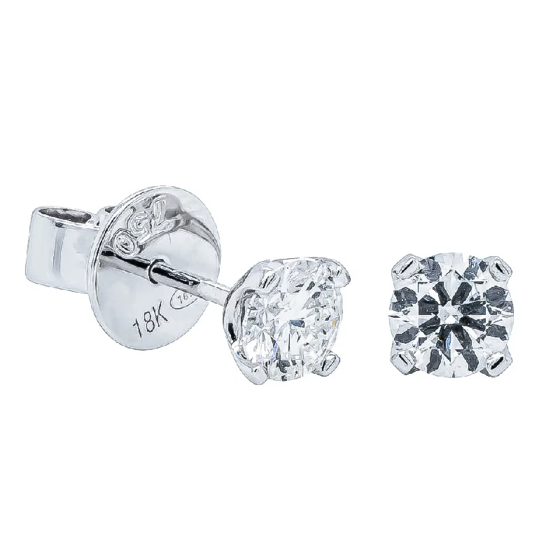 Stud Earrings for Mother's Day -18ct White Gold 1.00ct Diamond Blossom Stud Earrings