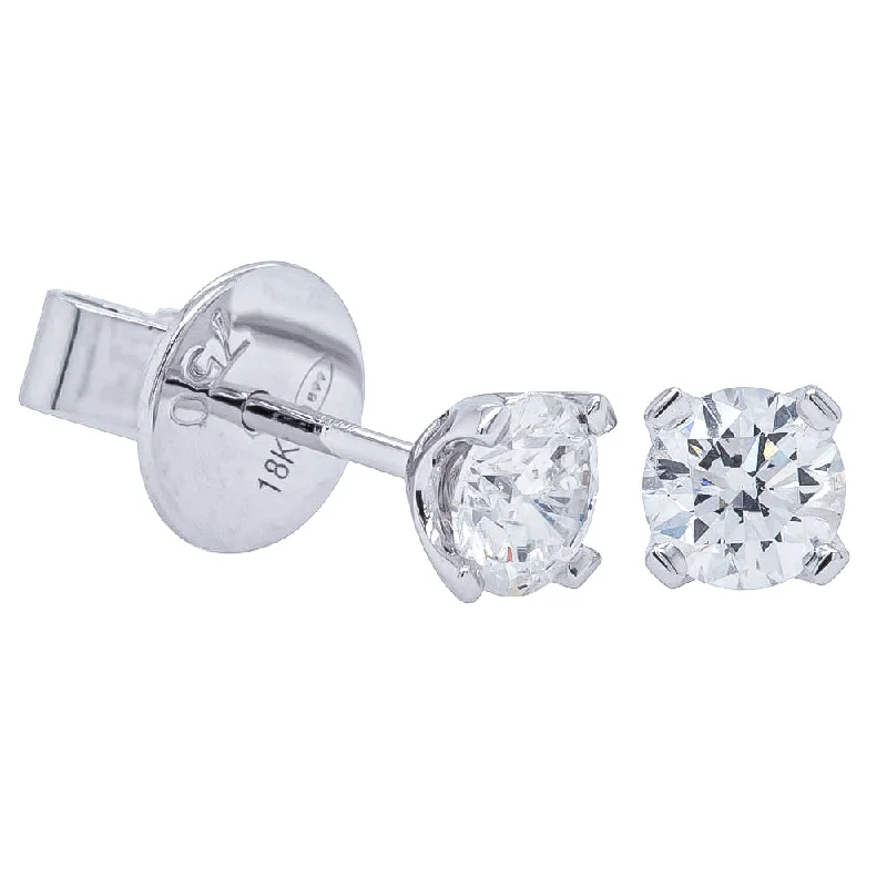 Maximalist Stud Earrings for Bling -18ct White Gold .80ct Diamond Blossom Stud Earrings