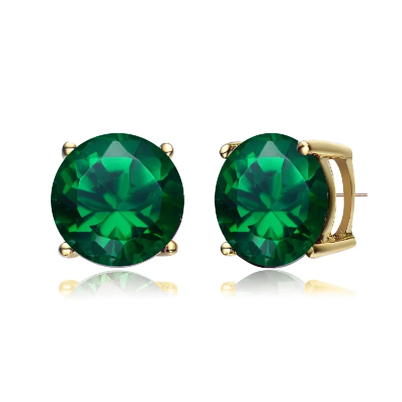 Leverback Stud Earrings for Comfort -Marie Green Solitaire Stud Earrings