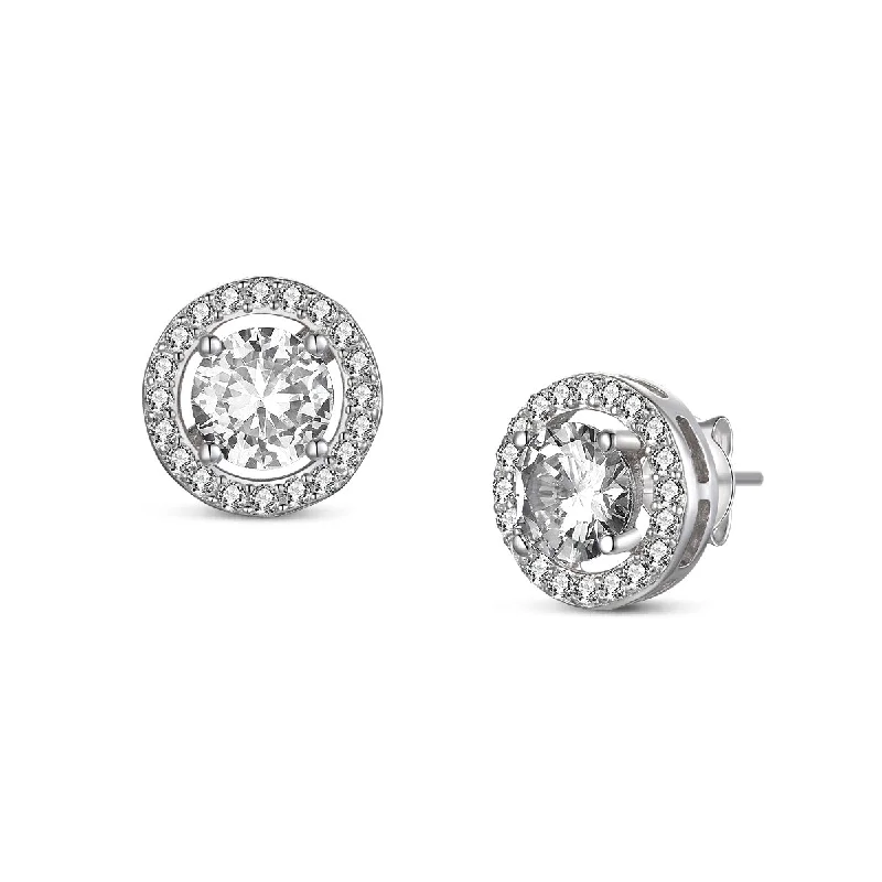 Stud Earrings for Shopping Trip -Clermont Halo Stud Earrings