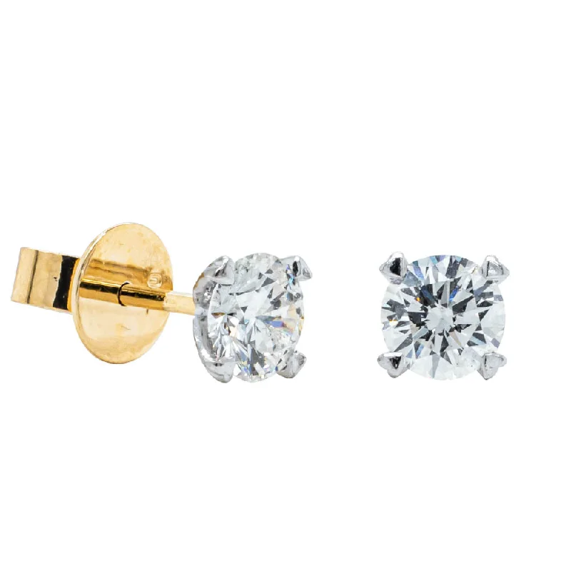 Adjustable Stud Earrings for Custom Fit -Deja Vu 18ct Yellow Gold 1.00ct Diamond Stud Earrings