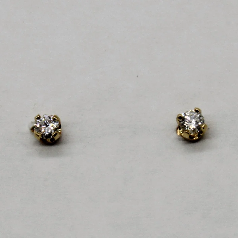 Punk Stud Earrings with Spikes -Diamond Stud Earrings | 0.10ctw |