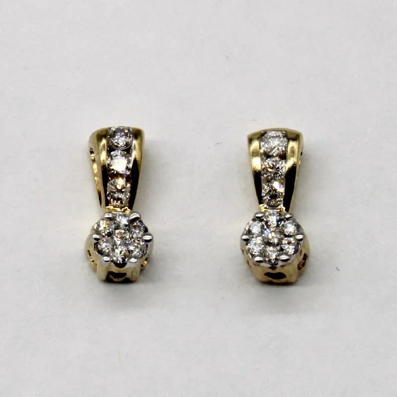 Push Back Stud Earrings for Convenience -Diamond Stud Earrings | 0.16ctw |