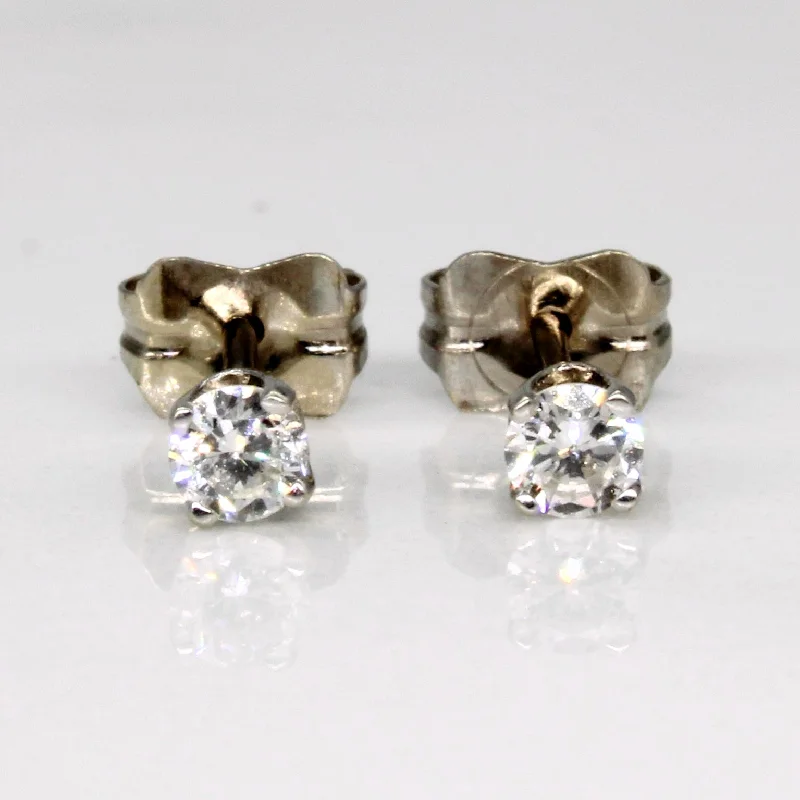 Floral Stud Earrings with Petals -Diamond Stud Earrings | 0.16ctw |