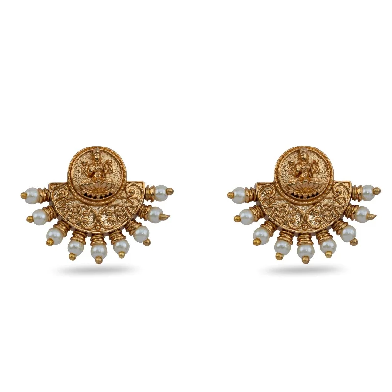 Large Stud Earrings for Statement -Duti Antique Coin Stud Earrings