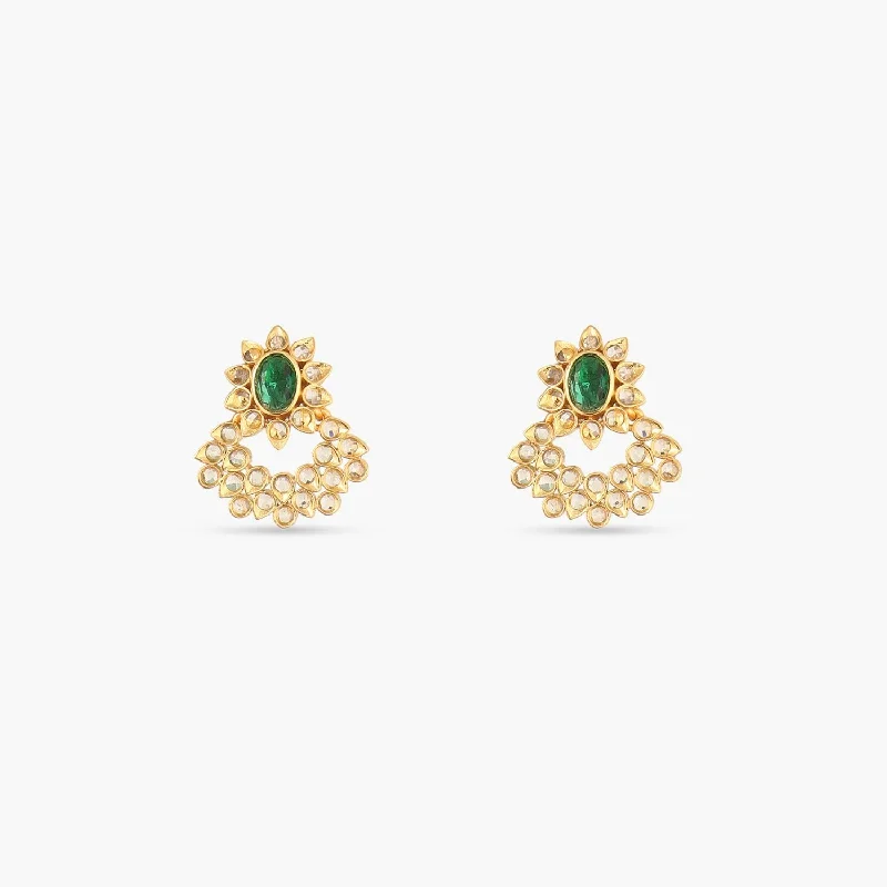 Celtic Stud Earrings with Knotwork -Ella Nakshatra CZ Stud Earrings