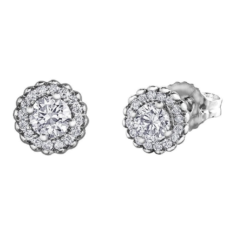 Stud Earrings with Star Motifs -Eternal Flames Canadian Diamond Stud Earrings