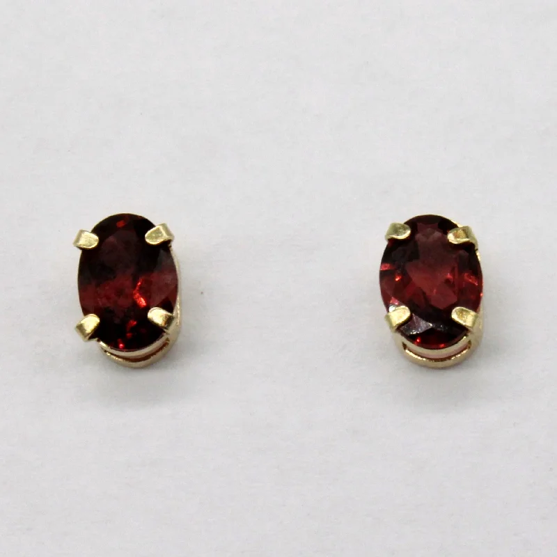 Stud Earrings for Everyday Glamour -Garnet Stud Earrings | 1.30ctw |