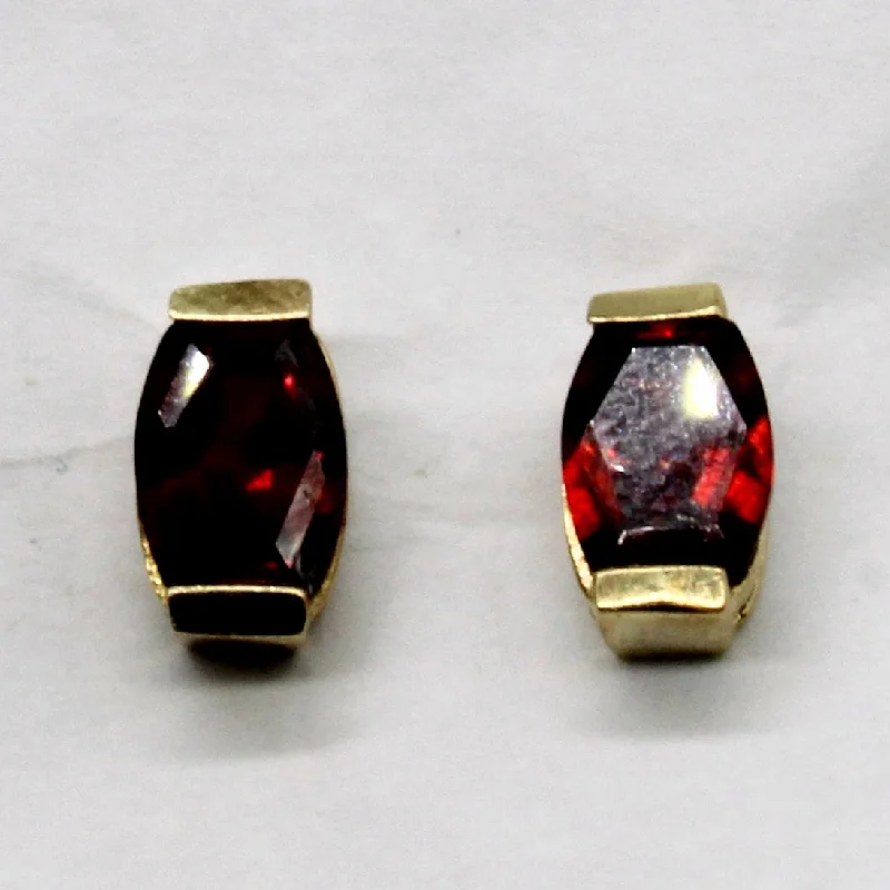 Stud Earrings for Wedding Ceremony -Garnet Stud Earrings | 1.80ctw |