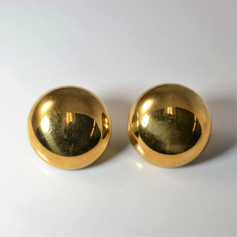 Lead Free Stud Earrings for Health -Gold Dome Stud Earrings |