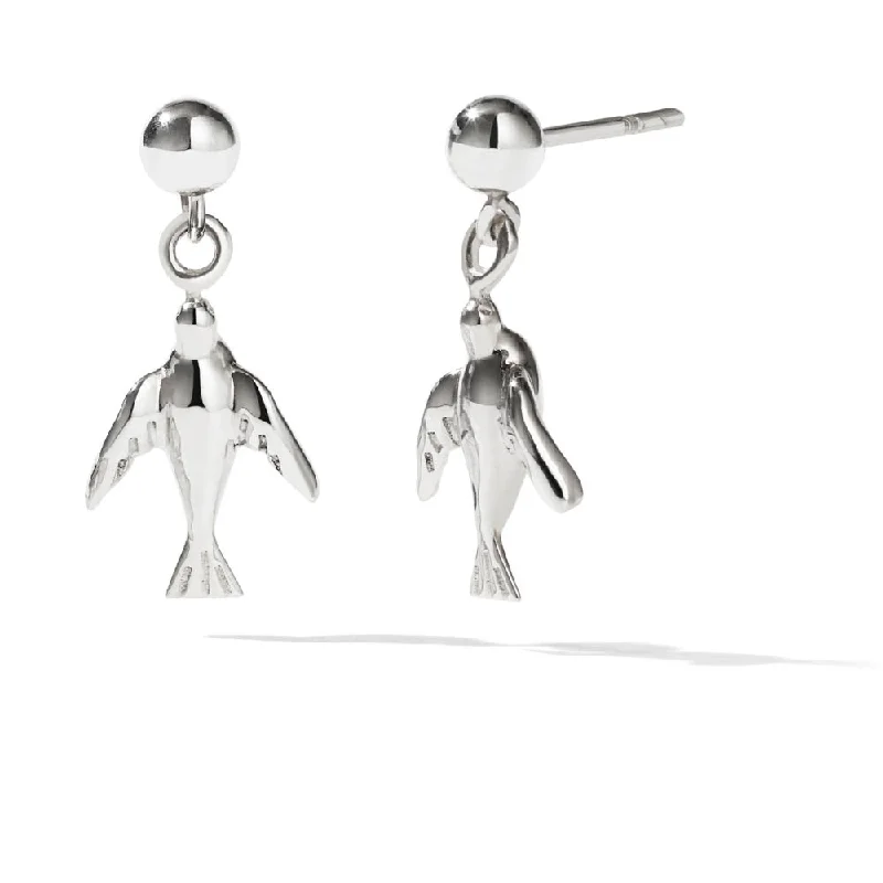 Stud Earrings for Wedding Ceremony -Meadowlark Dove Dot Stud Earrings - Sterling Silver