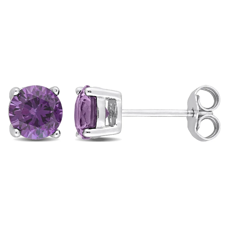 Stud Earrings for Prom Night -Mimi & Max 2ct TGW Simulated Alexandrite Stud Earrings in Sterling Silver