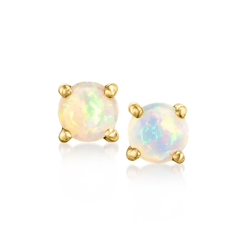 Stud Earrings for Engagement Party -RS Pure by Ross-Simons Opal Stud Earrings in 14kt Yellow Gold