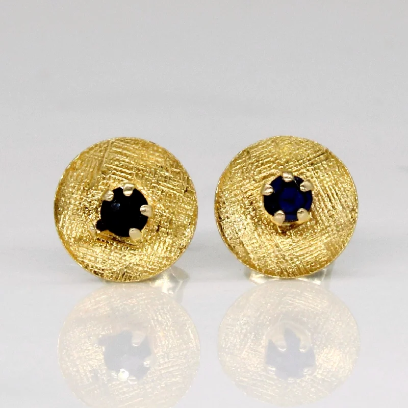 Stud Earrings with Abstract Designs -Sapphire Stud Earrings | 0.09ctw |