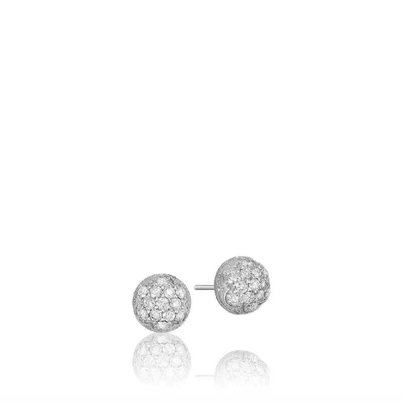 Stud Earrings for Christmas Party -Tacori Pavé Diamond Stud Earrings